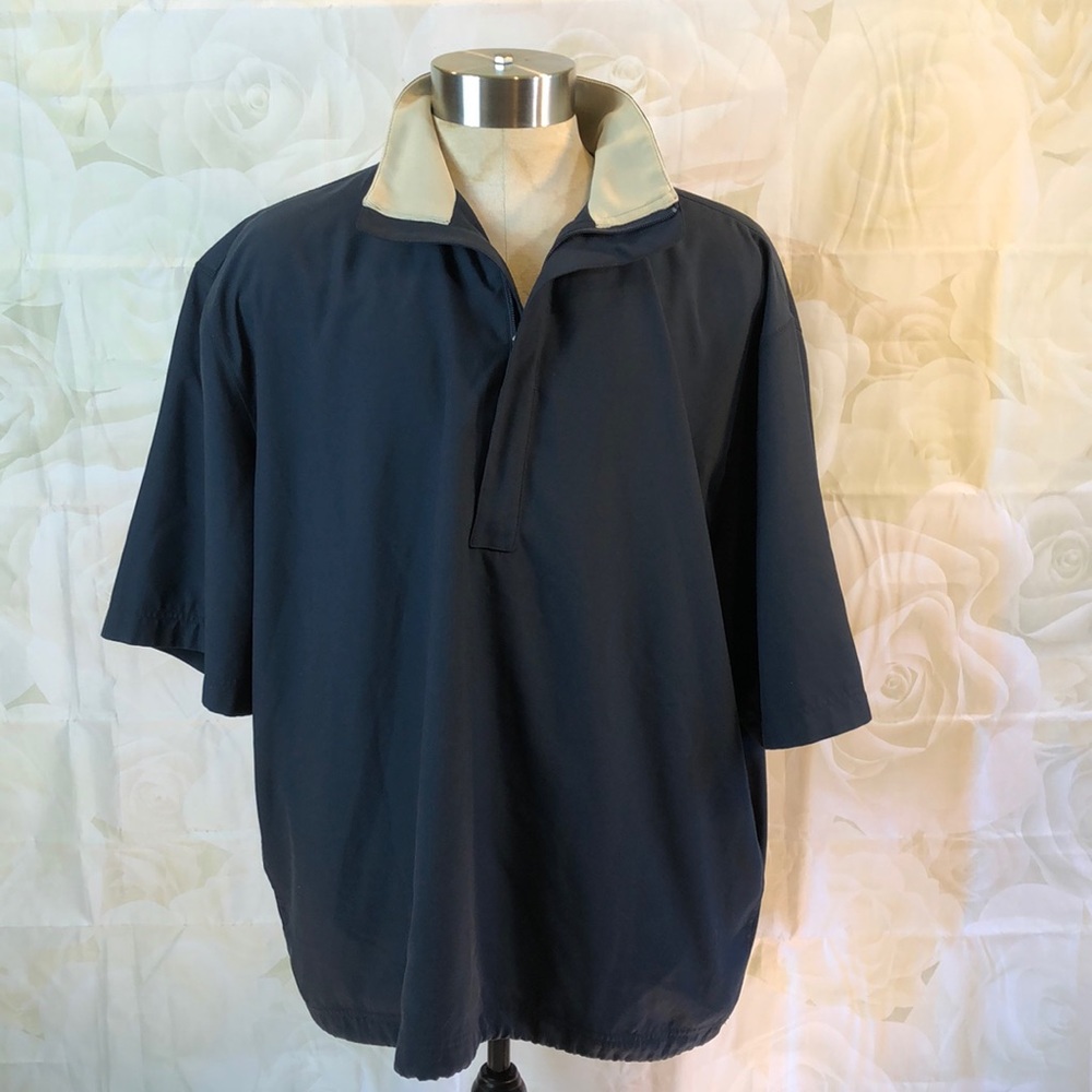 Callaway Navy Blue Short Sleeve Windbreaker Jacket XL